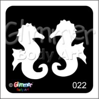 Glitter tattoo 022 Twin Seahorse Pack Of 5 (022 Twin Seahorse Pack Of 5)